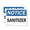 Signmission Sanitizer, 14 in W x Rectangle, Plastic OS-2PACK-NS-P-1014-L-18239 - alternate 1